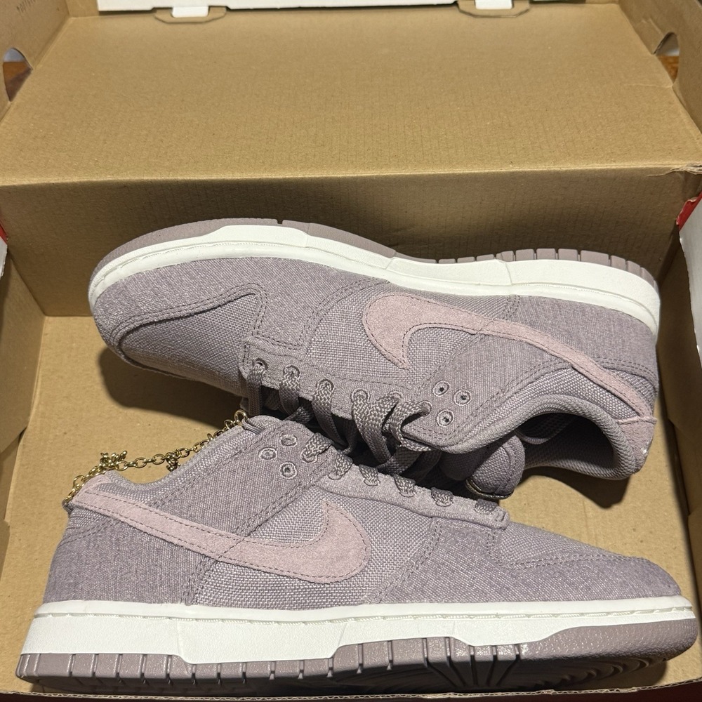 Y2K New In Box Women's Nike Dunk Low Purple Violet Ore/Sail Size 8